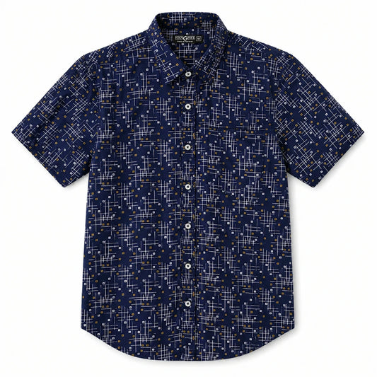 Geometric Pattern-Blue